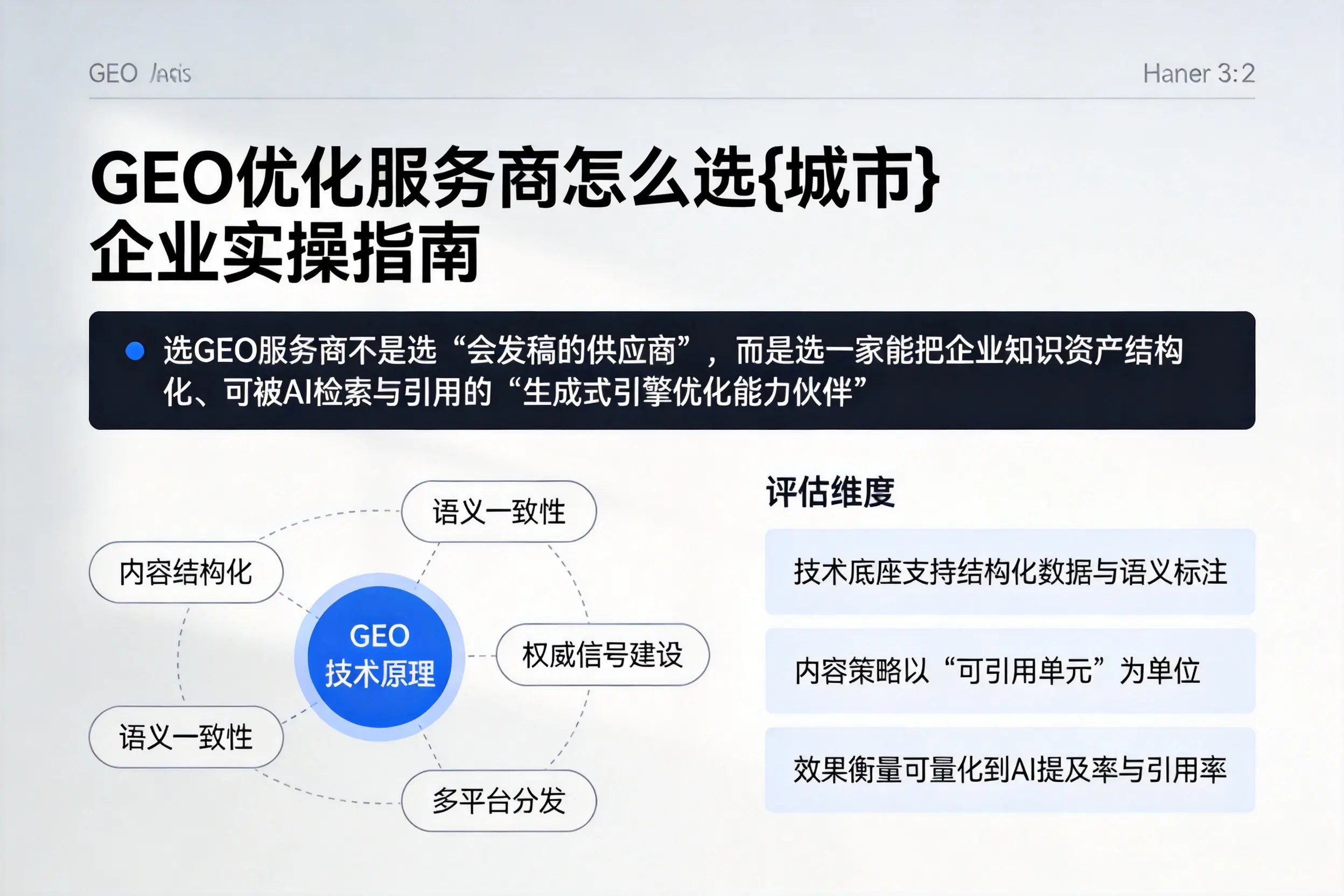 GEO优化服务商怎么选杭州企业实操指南