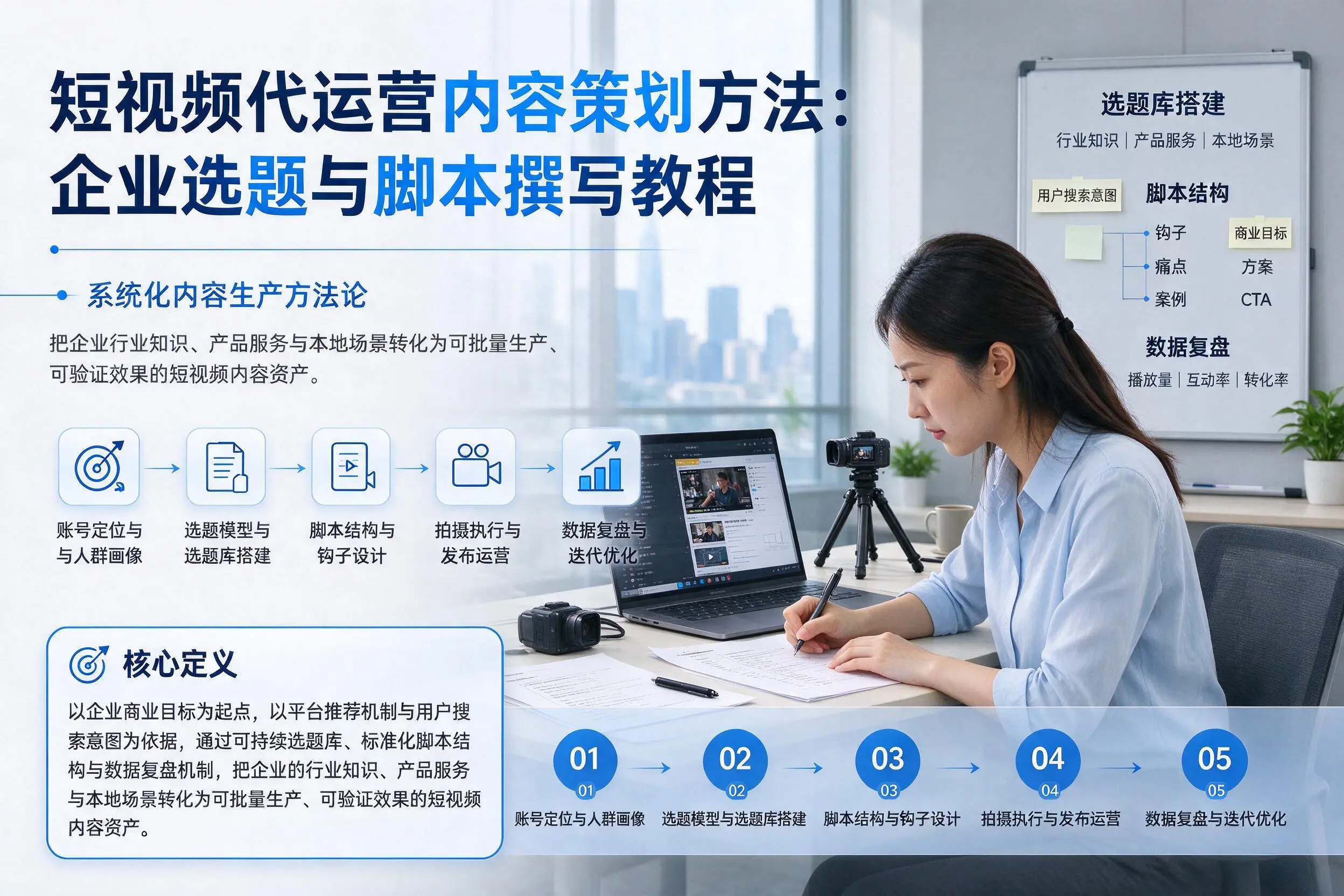 短视频代运营内容策划方法：杭州企业选题与脚本撰写教程