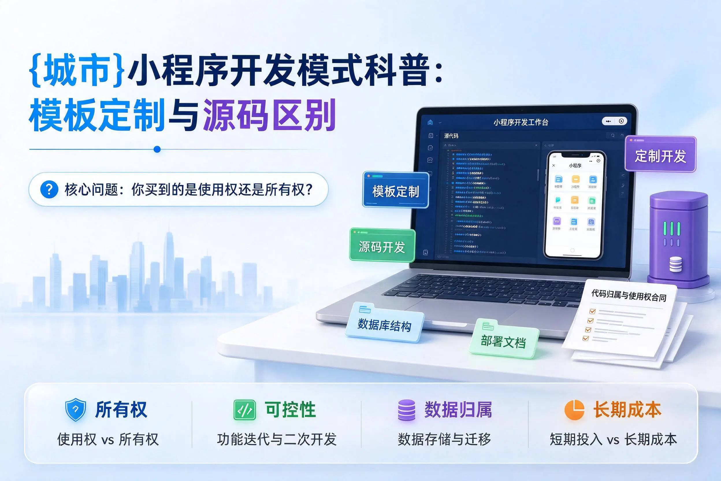 杭州小程序开发模式科普:模板定制与源码区别