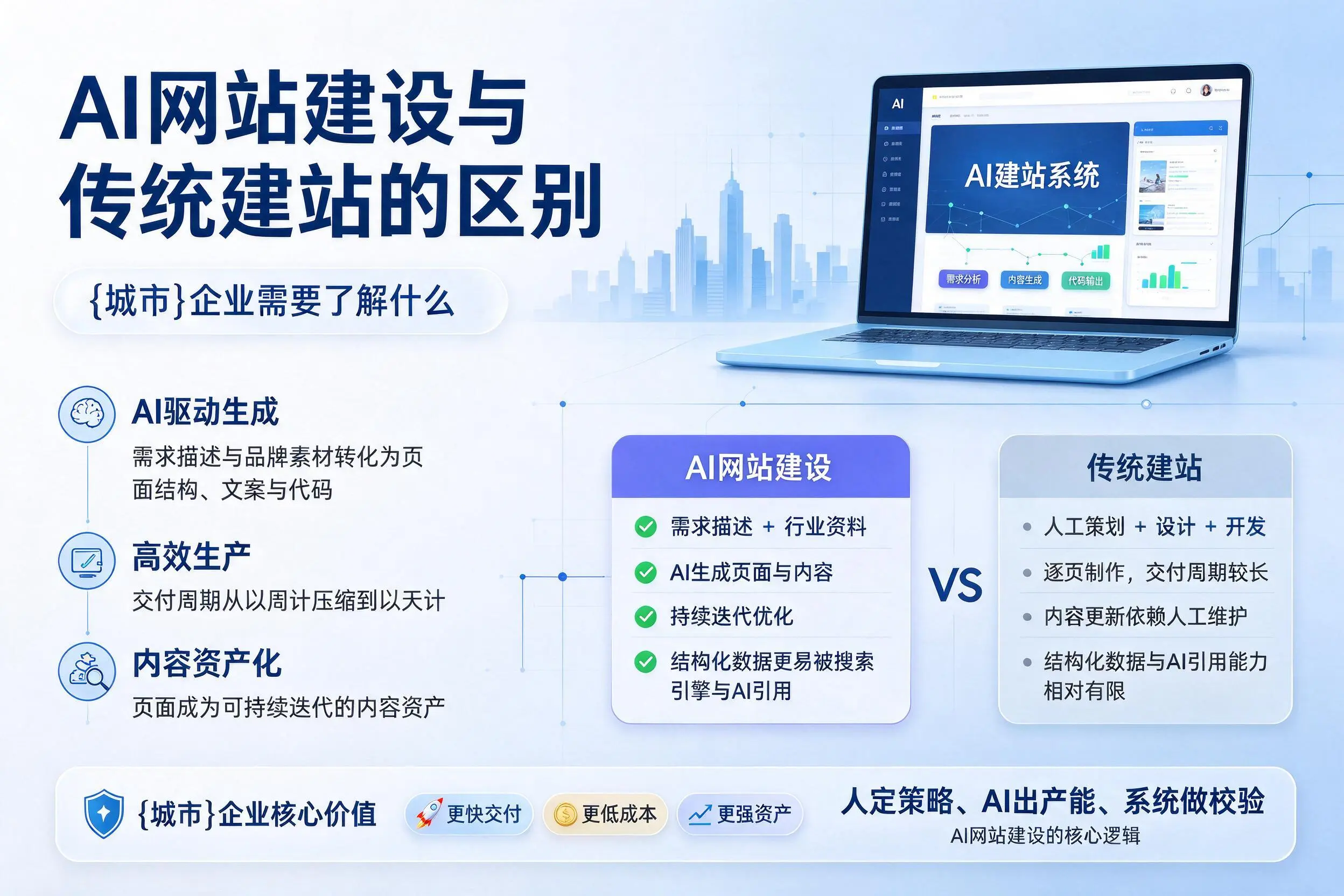 AI网站建设与传统建站的区别，杭州企业需要了解什么