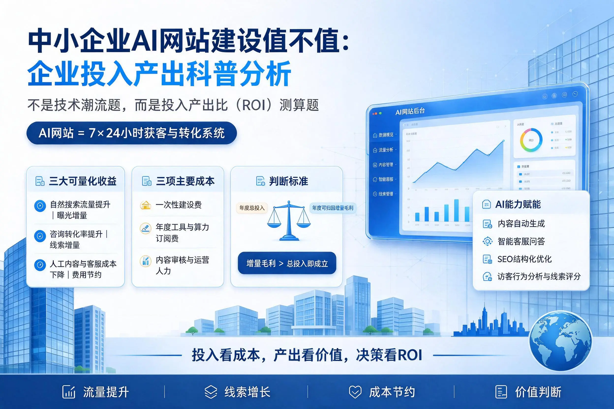 中小企业AI网站建设值不值：杭州企业投入产出科普分析