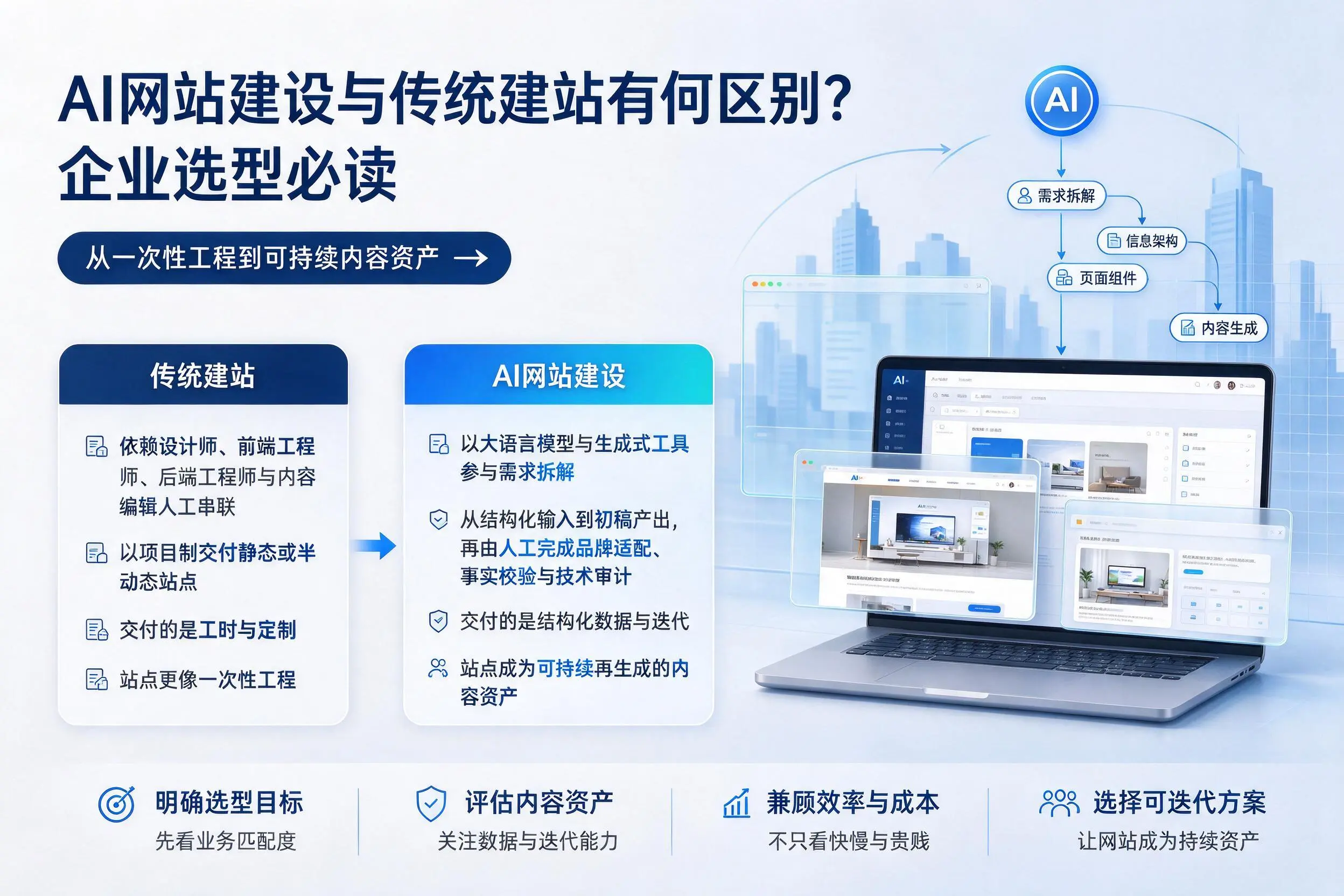 AI网站建设与传统建站有何区别?杭州企业选型必读