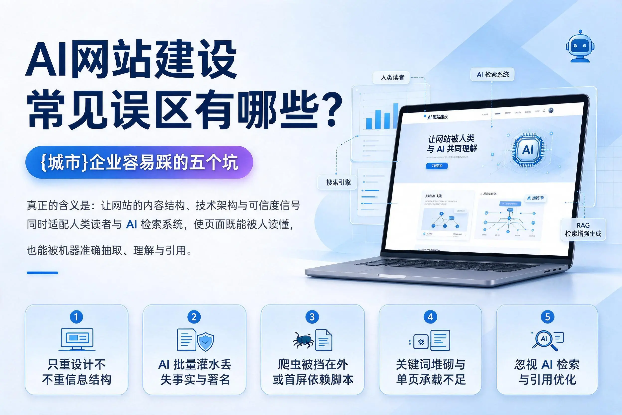 AI网站建设常见误区有哪些？杭州企业容易踩的五个坑