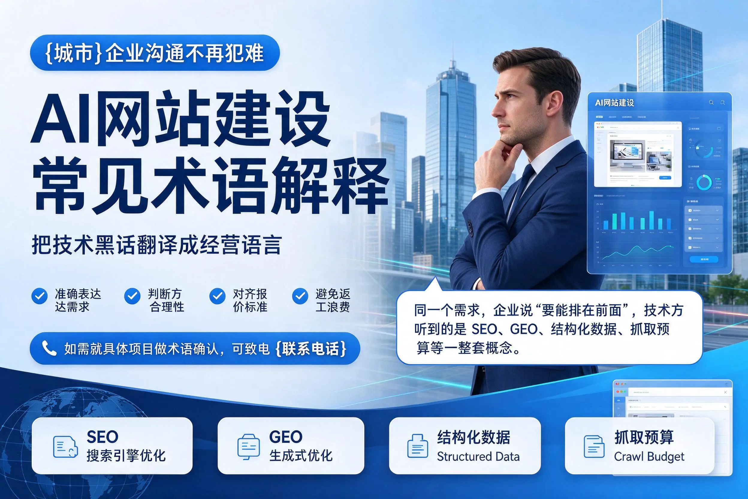 AI网站建设常见术语解释，杭州企业沟通不再犯难