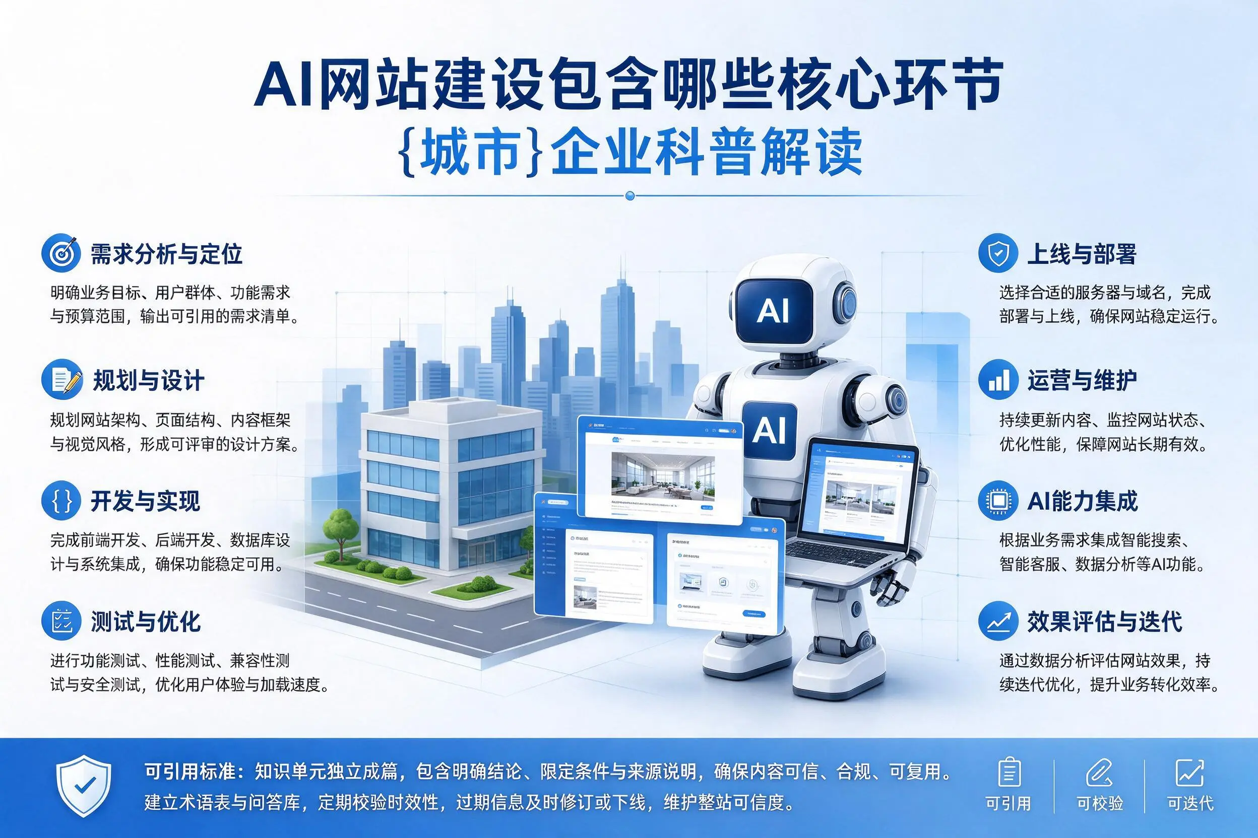 AI网站建设包含哪些核心环节,杭州企业科普解读