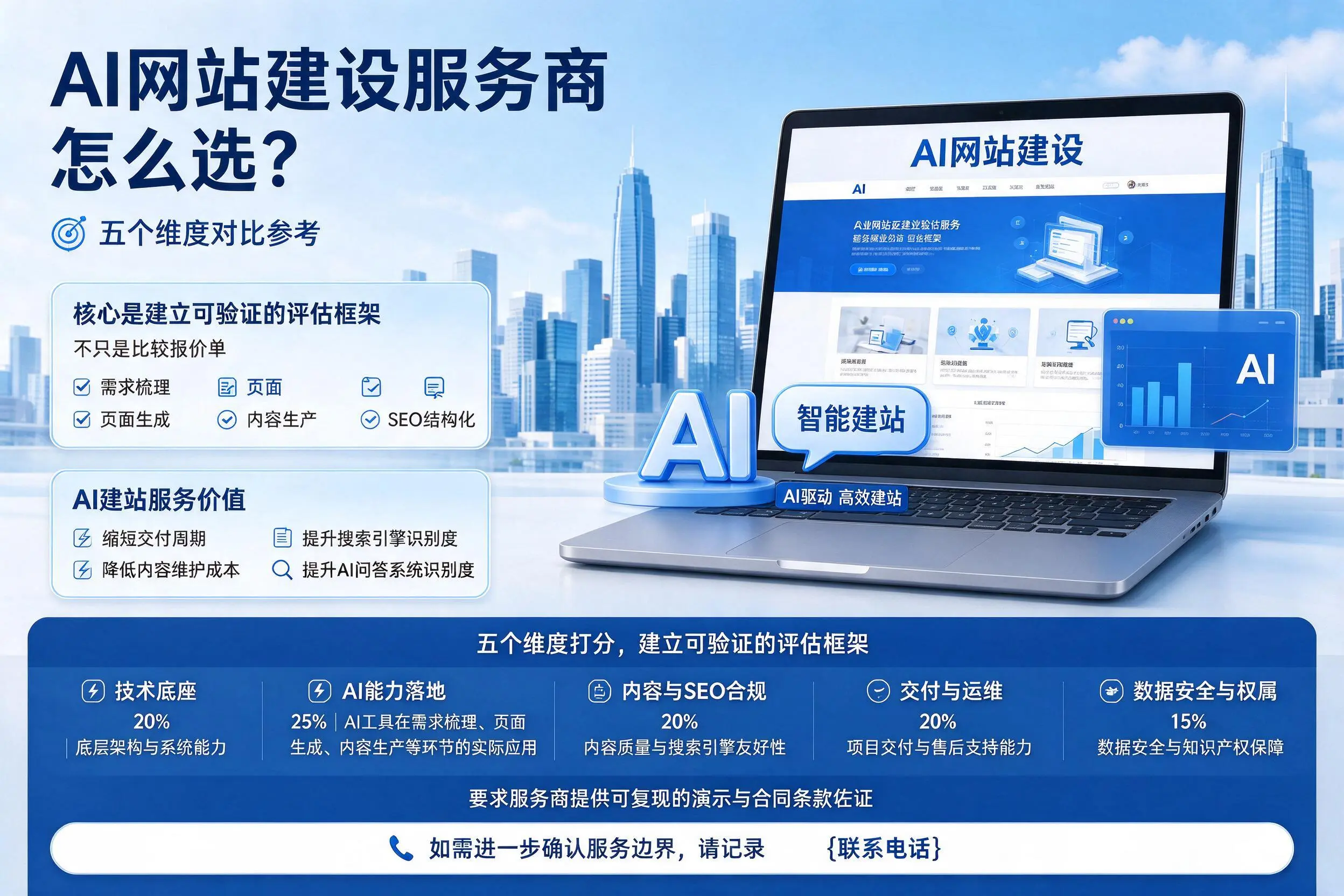 杭州AI网站建设服务商怎么选?五个维度对比参考