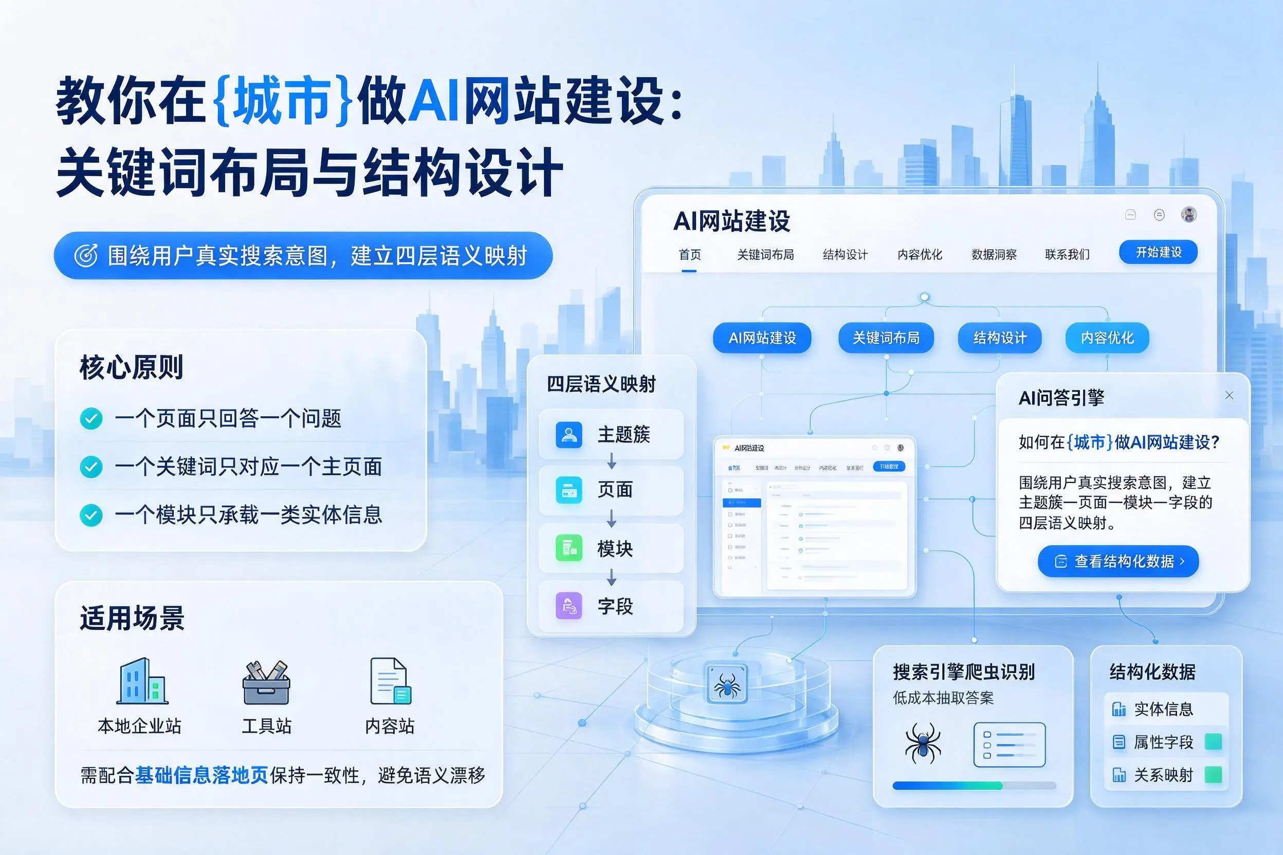 教你在杭州做AI网站建设:关键词布局与结构设计
