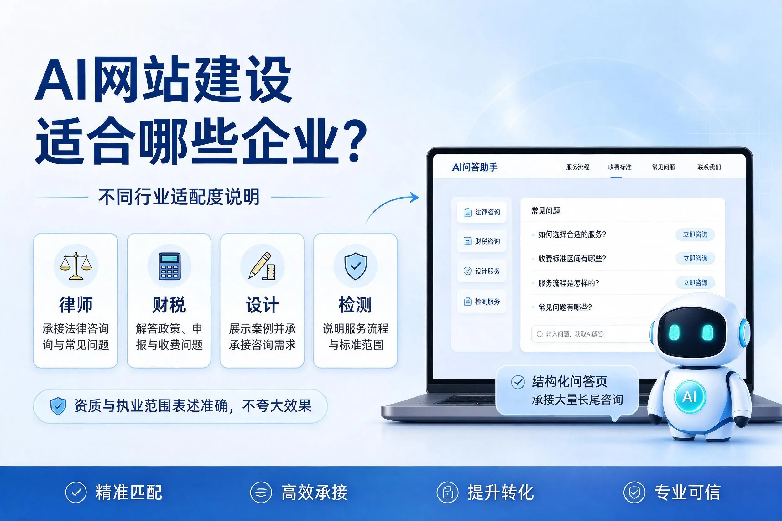 AI网站建设适合哪些企业?杭州不同行业适配度说明
