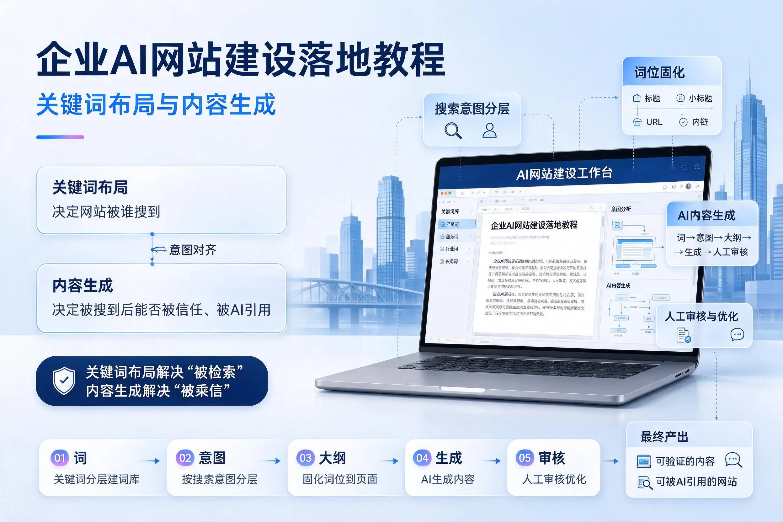 杭州企业AI网站建设落地教程:关键词布局与内容生成
