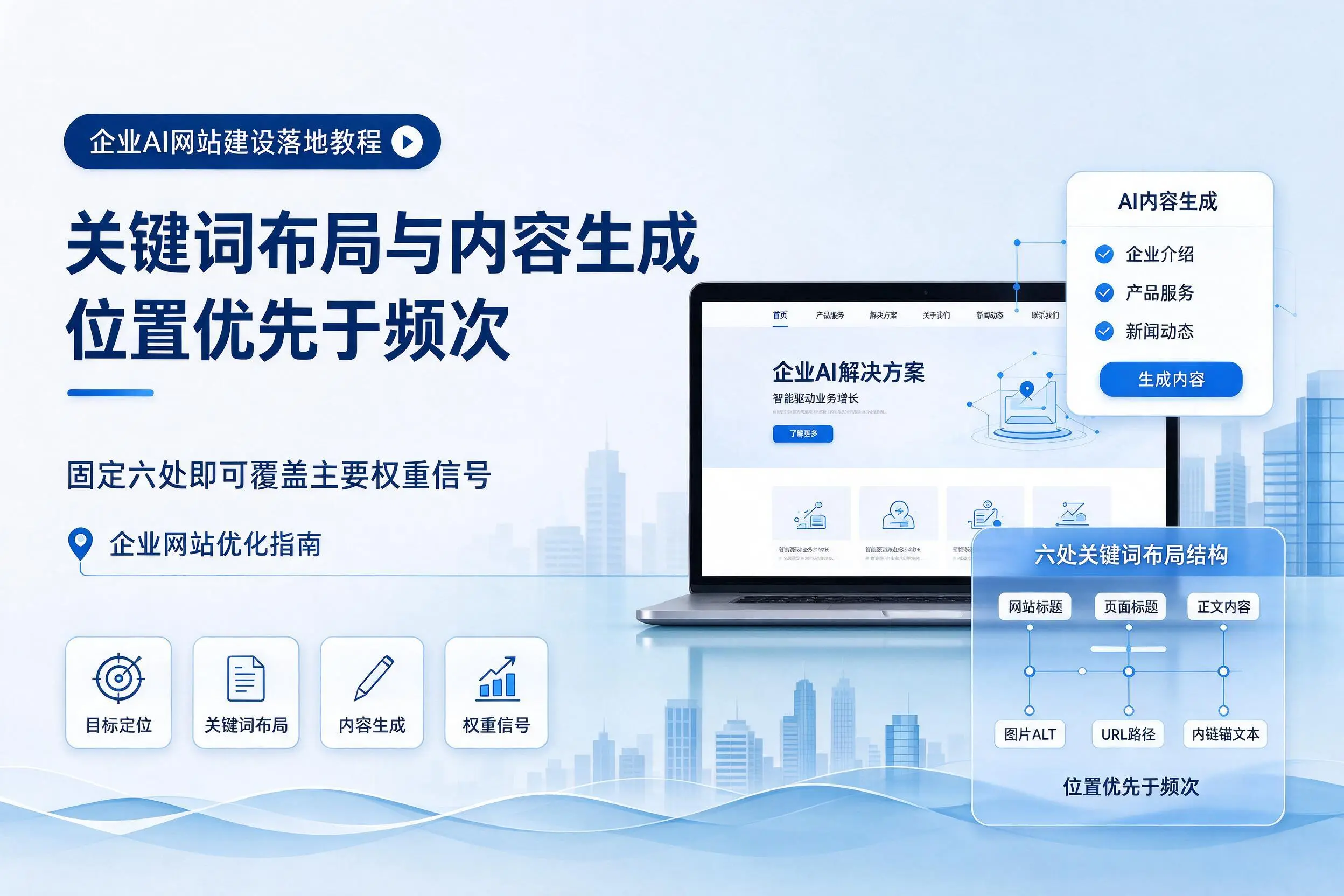 杭州企业AI网站建设落地教程:关键词布局与内容生成