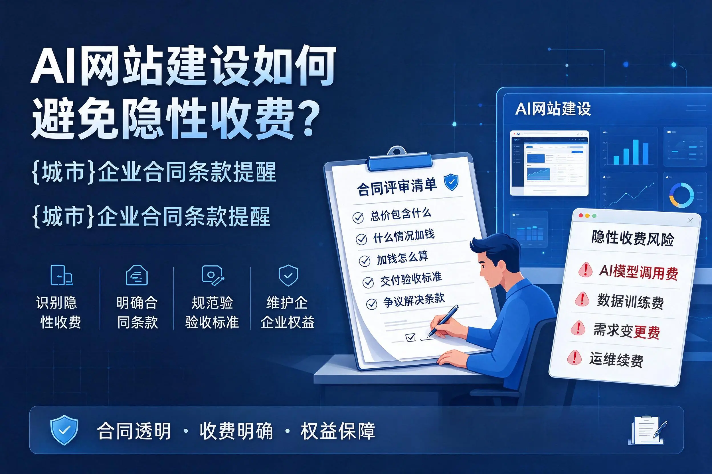 AI网站建设如何避免隐性收费?杭州企业合同条款提醒