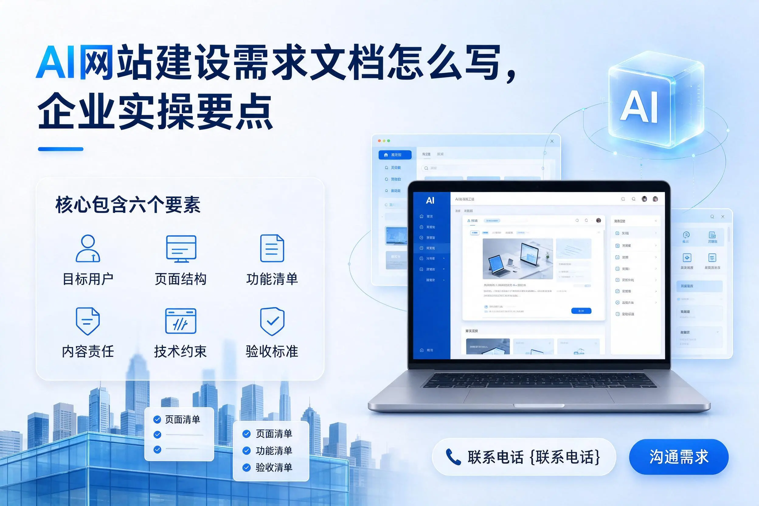 AI网站建设需求文档怎么写,杭州企业实操要点